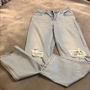 Hollister Blue Boyfriend Jeans Distressed Casual